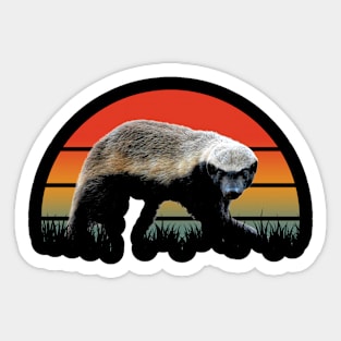 Ferocious Freedom: Honey Badger's Unrestrained Essence Captured on Shirt Sticker